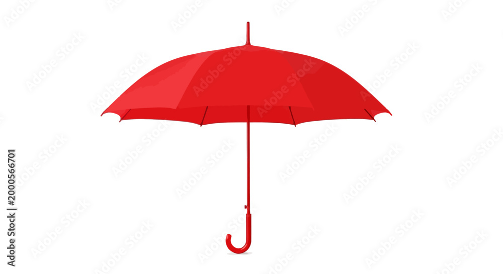 Obraz premium Red Umbrella Open in Air.