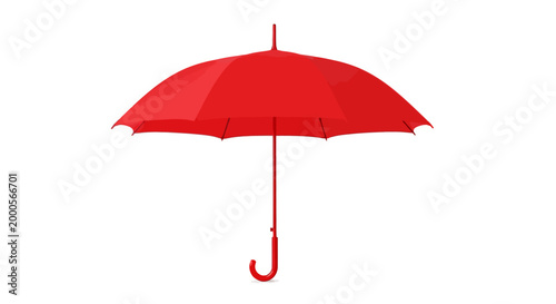 Red Umbrella Open in Air.