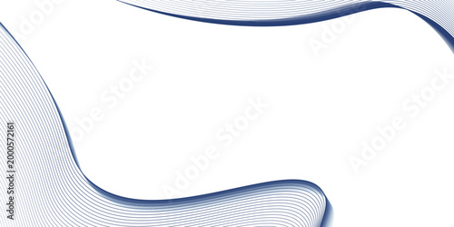 Business blue background smooth lines wave abstract stripe design on white backgroundArt & Illustration