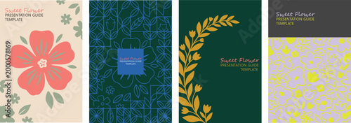 Various floral design options for a recommendation guide featuring different styles and colors