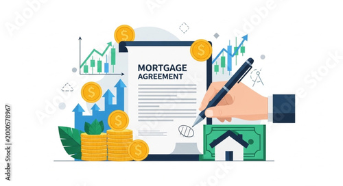 Mortgage Agreement Document Signing.