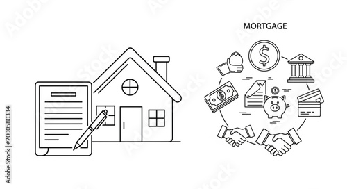 Mortgage Home Loan Finance House.