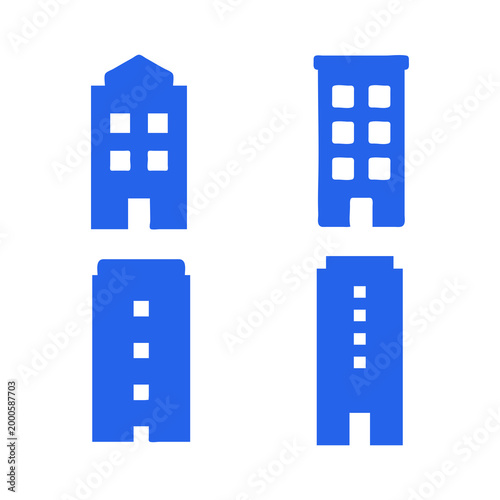 Minimal hotel building icon with simple structure and windows. Clean flat SVG design ideal for travel, accommodation, tourism, and property-related graphics.