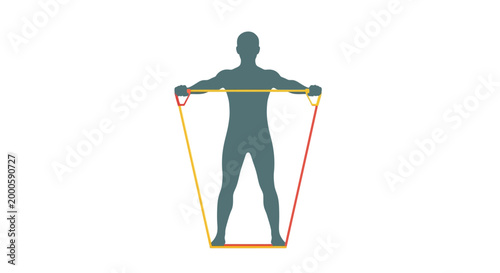 Person Using Resistance Band Exercise.