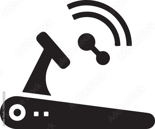 Wireless Router Signal Transmission Data Network Device Communication Technology Icon