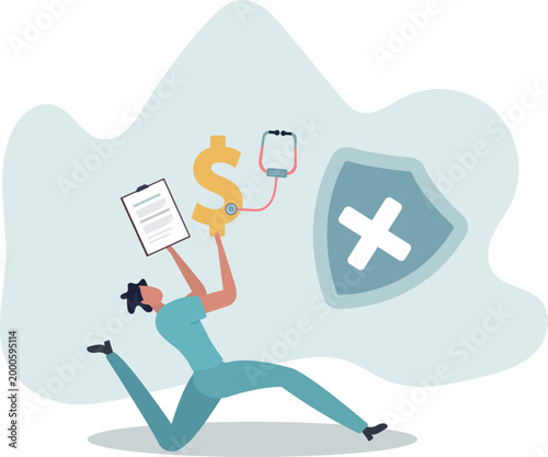 Financial checkup, diagnose income, expense and investment plan, wealth management or insurance concept.person's life situation and his activities.