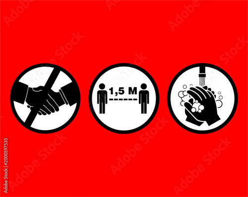 vector illustration of ways to live to avoid viruses