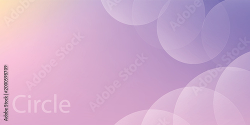 Circles abstract geometric on gradient background. Yellow pink and purple colour gradation. Graphic Business background hitech technology digital design illustration web template.