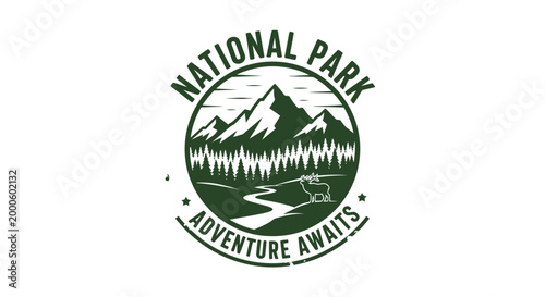 National Park Adventure Awaits Logo Design.