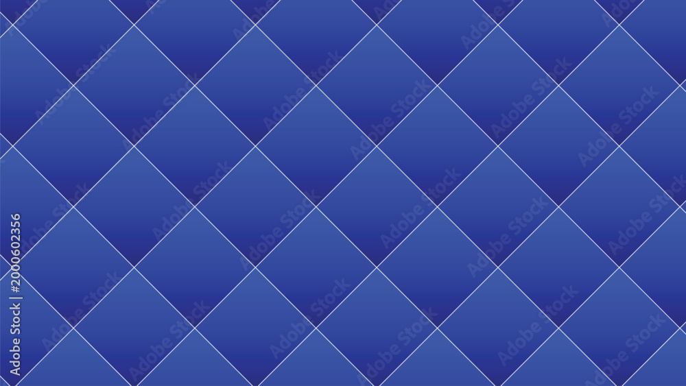 Obraz premium Blue quilted leather texture background, luxury diamond pattern vector illustration, elegant padded fabric upholstery surface for premium branding