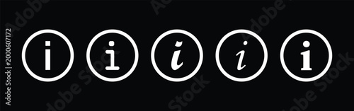 Information Icon Vector Set with Circular Symbols for Help and Guidance Design