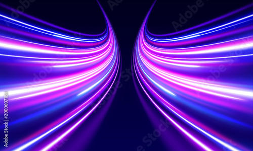 Luminous wave lines ripple across a dark gradient background, forming smooth transitions of motion and energy. Subtle highlights enhance clarity. A clean high-tech illustration.