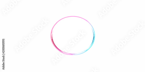 Blank round white pills isolated on white background web icon button design template element with a pink line circle frame pattern art concept backdrop