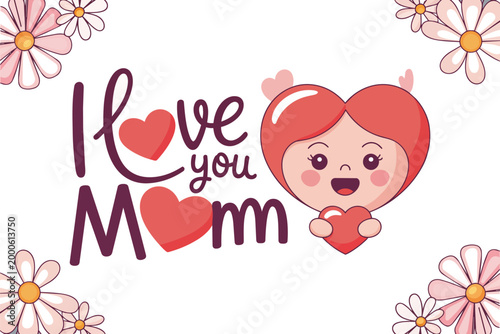 appy Mothers Day for Gift Card Vector