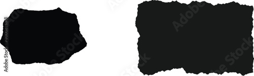 Abstract black brushstrokes on white background minimalist ink wash art