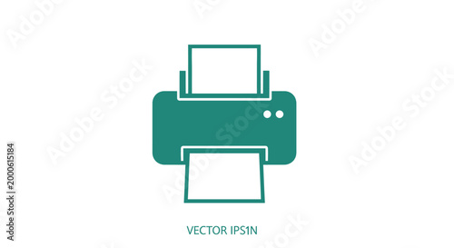 Vector illustration of a printer.