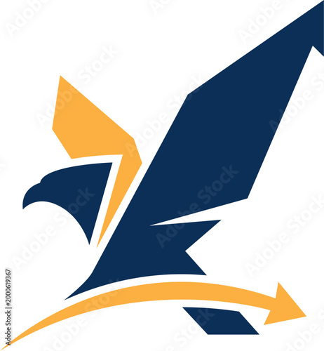 Eagle Arrow Speed Freedom Power Mascot Dynamic Logo Design