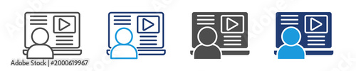 education content  icon set multiple style