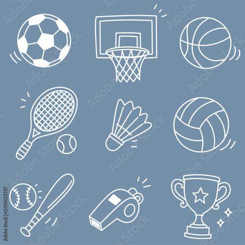 sports equipment icons