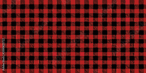 bold red and black gingham check pattern with evenly spaced squares high quality professional detailed