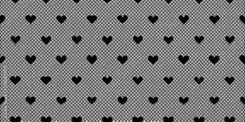 retro heart pattern with black hearts on gray textured background high quality professional detailed modern