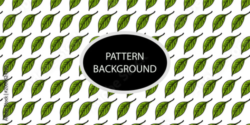 Handran popular matcha latte pattern background. Minimalist matcha leaf collection