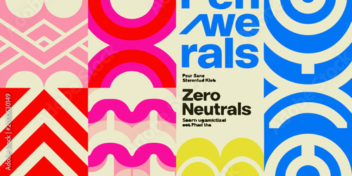 vibrant geometric patterns in pink red blue and yellow high quality professional detailed modern elegant