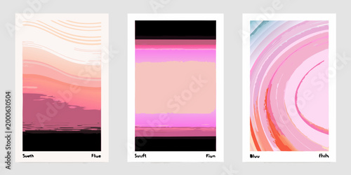 abstract color gradient banners with smooth transitions and soft hues high quality professional detailed modern