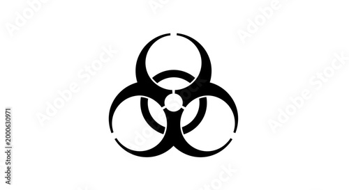 Biohazard Biological Hazard Symbol Warning Sign Isolated White Background