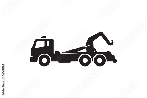 Tow Truck Silhouette Icon Recovery Vehicle