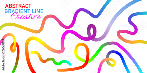 Vibrant abstract gradient lines a colorful and creative digital art composition