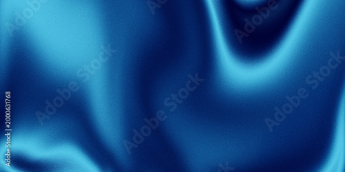 Abstract dark blue background with elegant grainy silk waves. Deep navy texture with smooth fluid drapery and sophisticated light