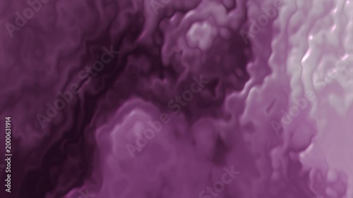 Abstract Pink Liquid Flow, Deep Mauve Fluid Motion Background, Glossy Organic Texture