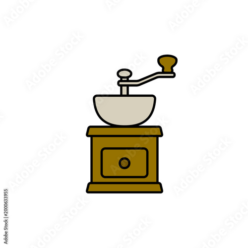 コーヒーミルのアイコン – 手動グラインダー・コーヒー豆挽き