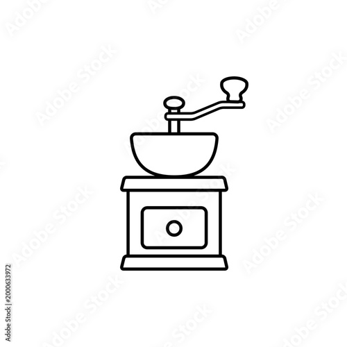 コーヒーミルのアイコン – 手動グラインダー・コーヒー豆挽き