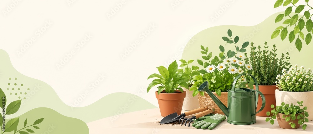 Naklejka premium Gardening