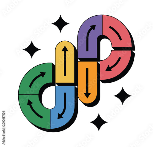 Infographic process design, sequential step vector layout with numbered stages, workflow diagram, timeline progression, and modern data visualization elements for presentations, business reports, and 