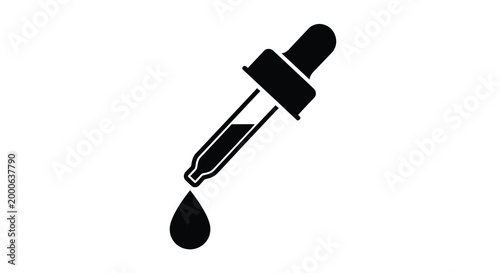 pipette with droplet silhouette high quality professional detailed