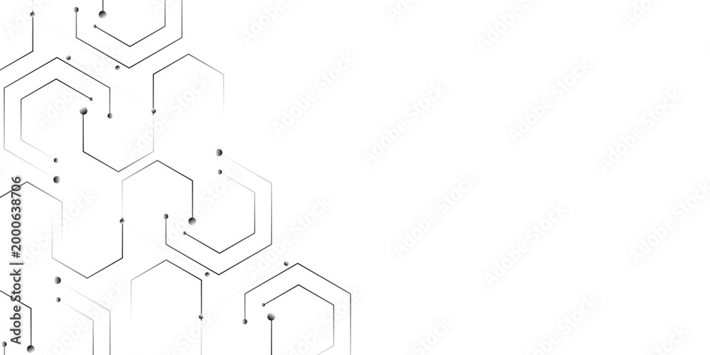 Obraz premium Molecular structure abstract tech background. Hi tech digital connect, communication vector. White technology background digital systems Hi-tech technology pattern. skeletal formula of cannabinol.