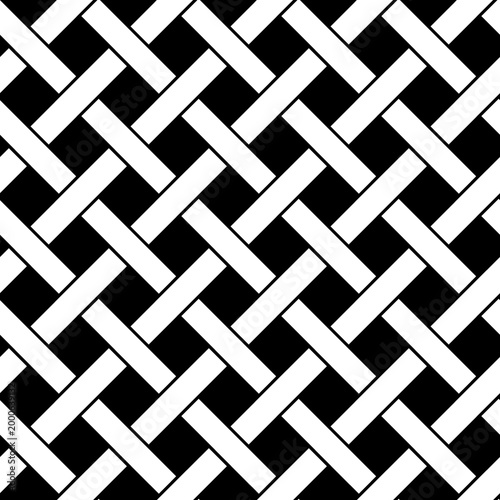 Diamond lattice Japanese Wagara Seamless Pattern Background Black and White