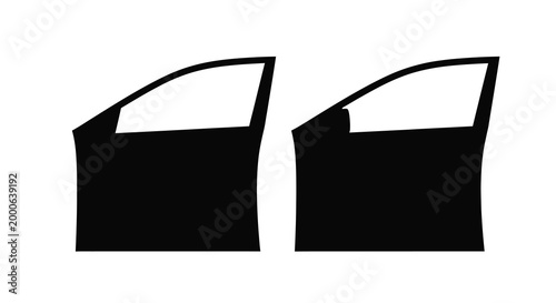 car door silhouette high quality professional detailed modern