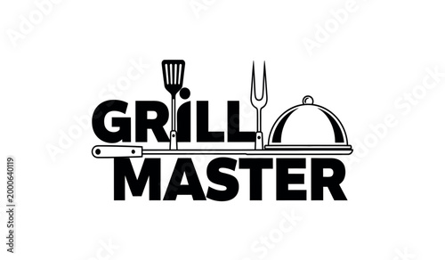 Grill master a culinary emblem of barbecue cooking and outdoor dining