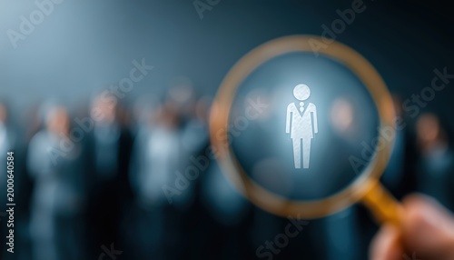 Recruiting Talent Through A Human Magnifier Logo: Discovering The Best People For Excellence In Service. Hire The Right Candidates Today!
