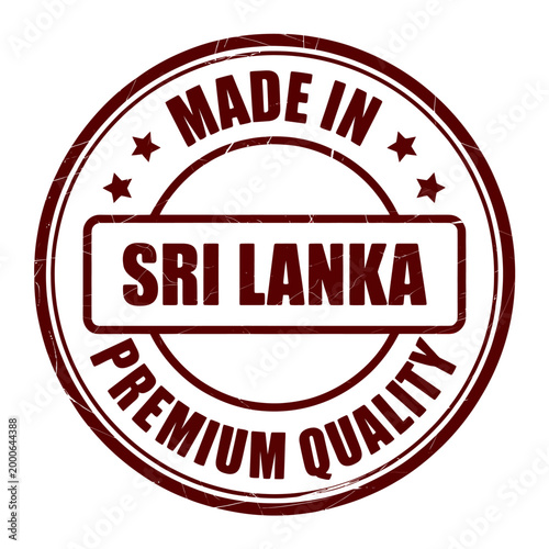 Made in Sri Lanka premium quality stamp seal logo brown color Free Download Made in Sri Lanka premium quality stamp seal logo brown color - GFXLoad