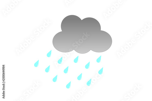 雨を降らせる雲のイラスト