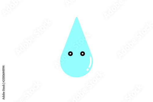水色の水滴のイラスト