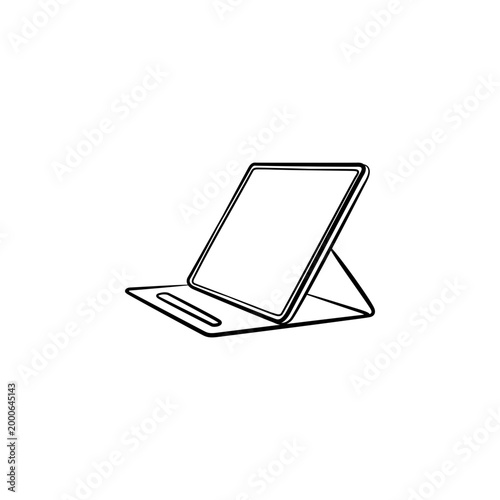 Digital Tablet with Stand Case Outline Drawing