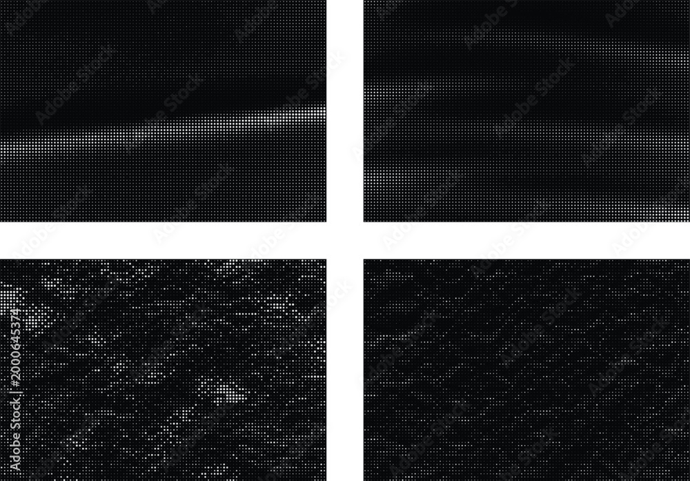 Fototapeta premium Stippled dot texture with wave motion effect series.