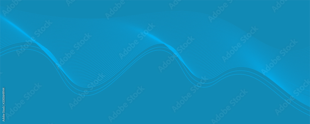 Fototapeta premium abstract blue background with waves