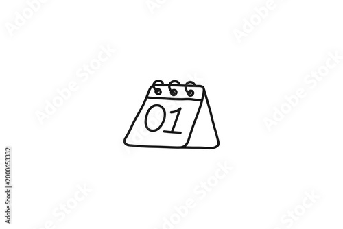 hand drawn calendar icon design